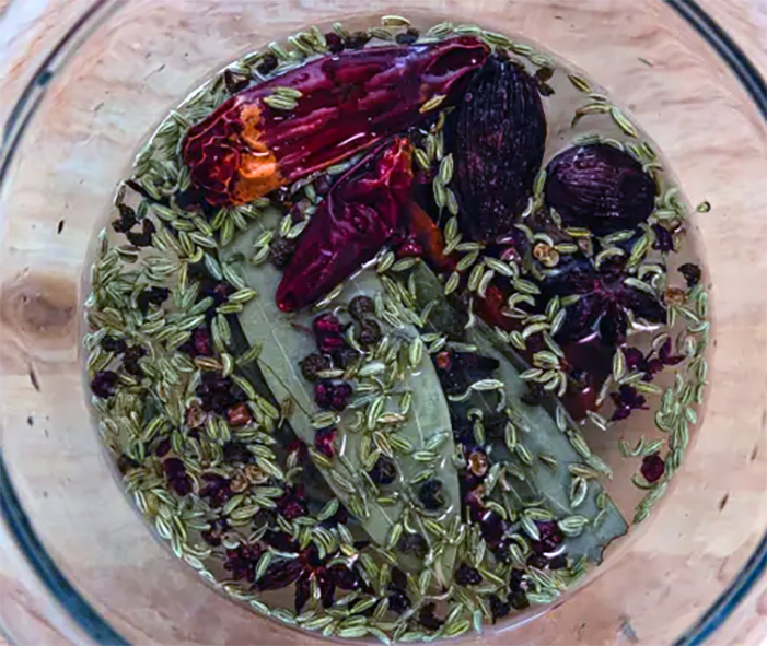 lo sui master sauce in a glass bowl