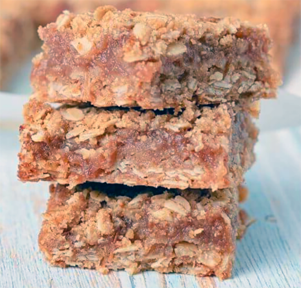 three Apple Butter Squares stacked on top of each other