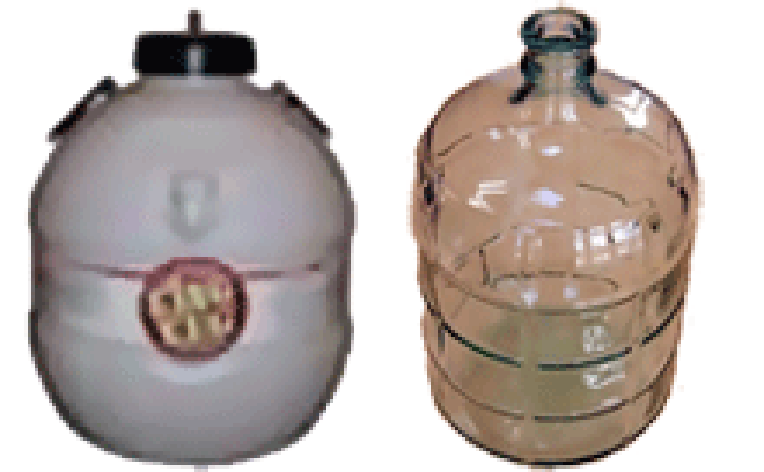 Image of a barrel and a carboy