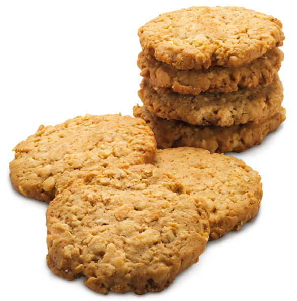 Bedfordshire oat biscuits against a white background
