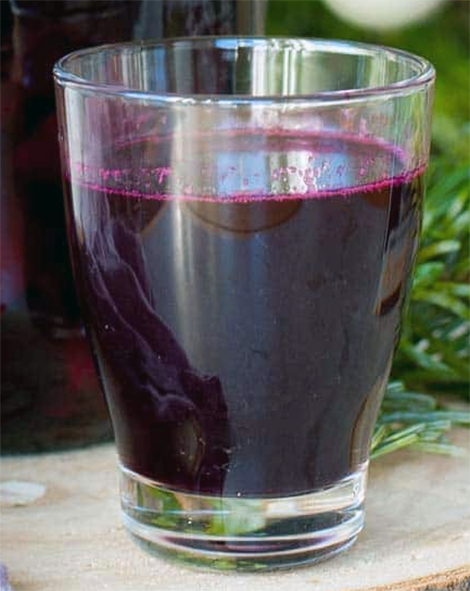 beet kvass presented in a glass
