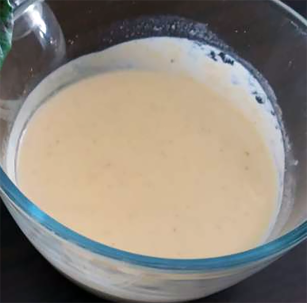 custard with tonka bean in a glass bowl