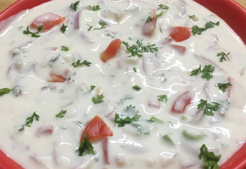 curd sambol with mixed vegetables served in a bowl