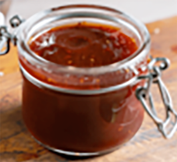 devil's steak sauce in a glass jar