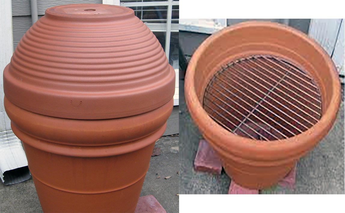 Doutle clay pot hot smoker.