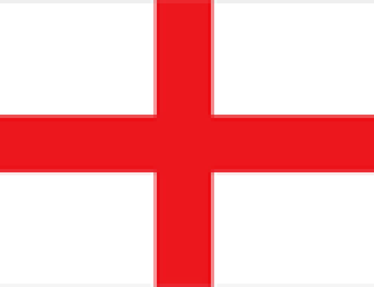 The flag of England.
