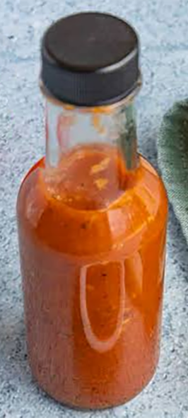 bottle of habanero hot sauce