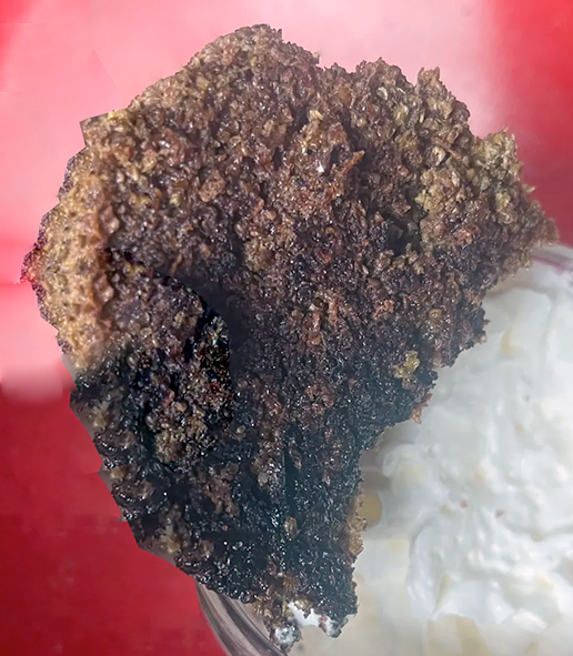 Honey and catkin grain biscuit dipped in yoghurt