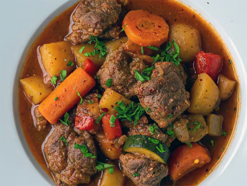 jahniha, Bosnian lamb and vegetable stew in a bowl