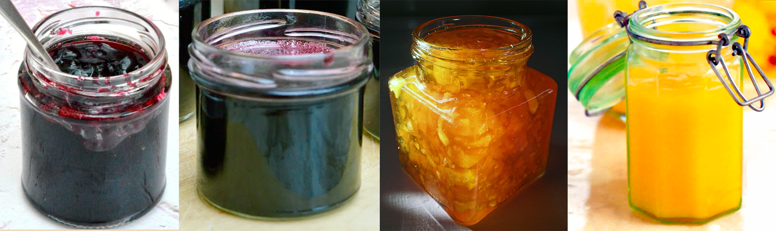 Jam, jelly, marmalade, curd.
