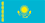 The flag of Kazakhstan.
