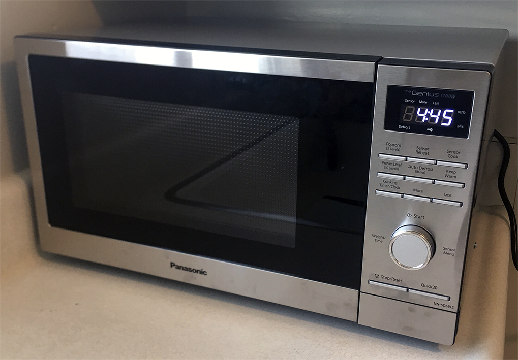 Modern microwave oven.