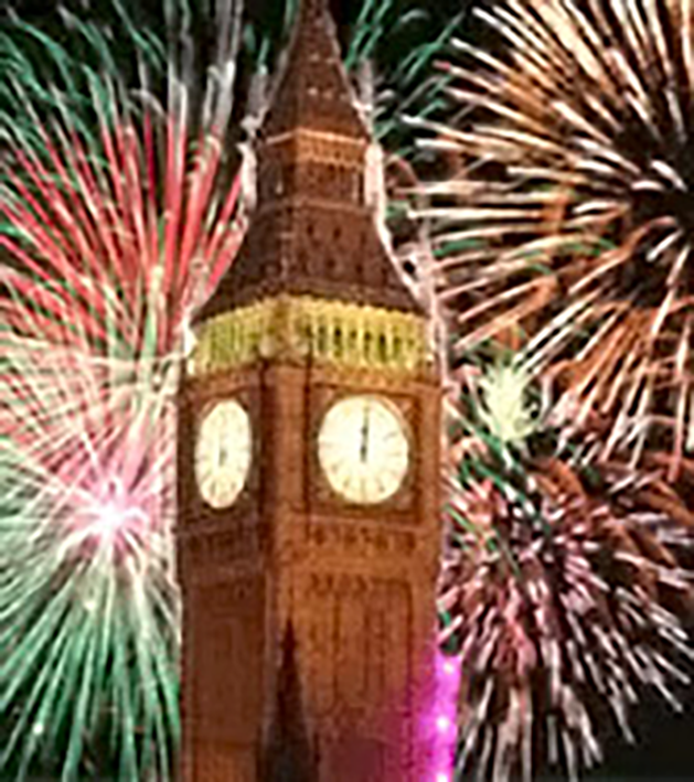 New Year Fireworks Big Ben.