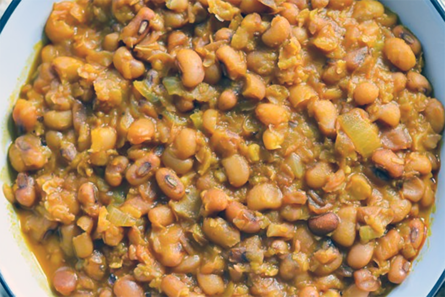 Nigerian beans porridge served in a bowl