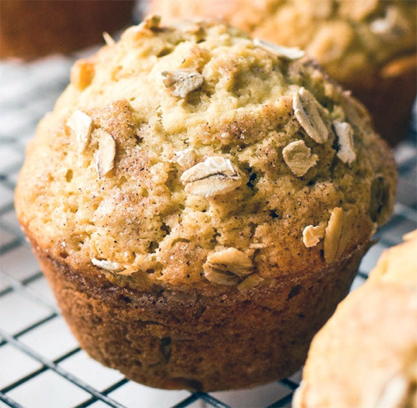 Oatmeal Quick Mix Muffin on a wire rack