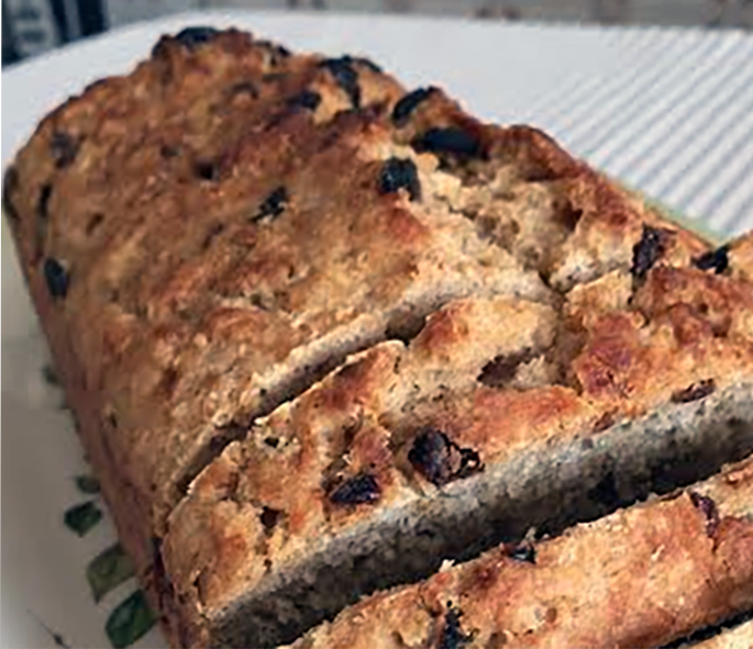 raisin beer bread served on a plate