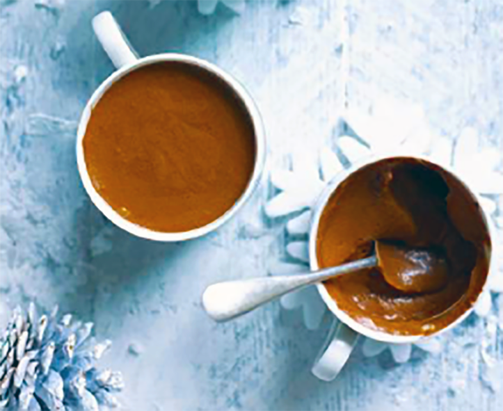 two mugs containing chocolate and coffee mousse
