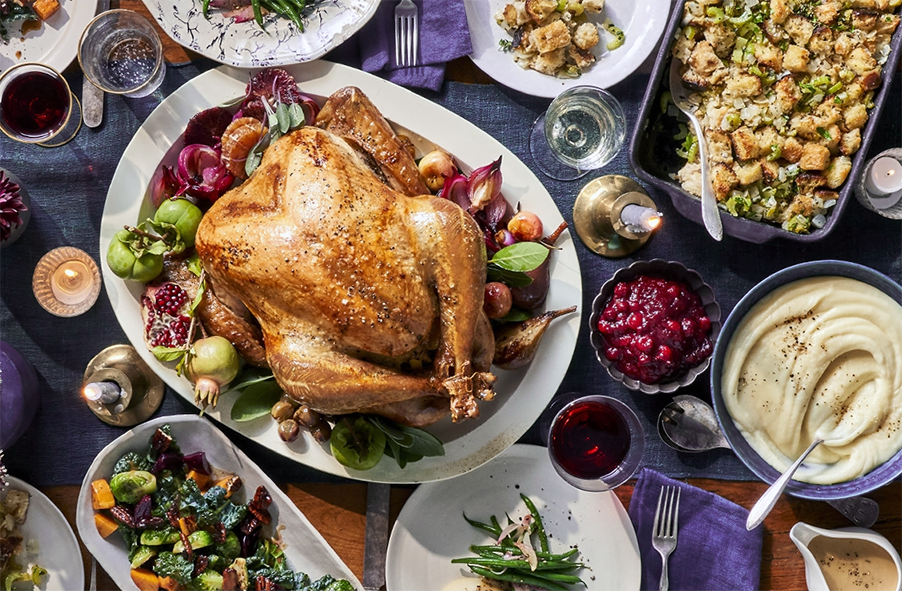 Part of the American Thanksgiving spread.