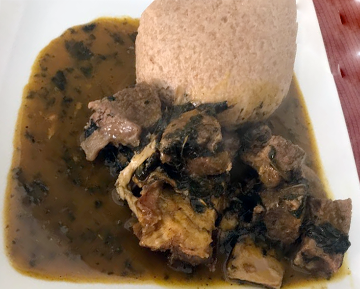 ukpo served on a plate with rice