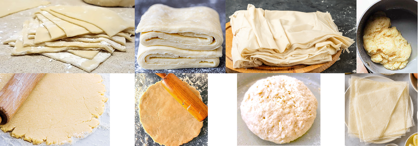 Montage of ten different pastry types.
