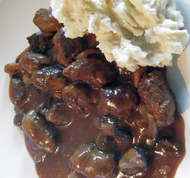 venison and chestnut casserole served with mashed potatoes</atl>