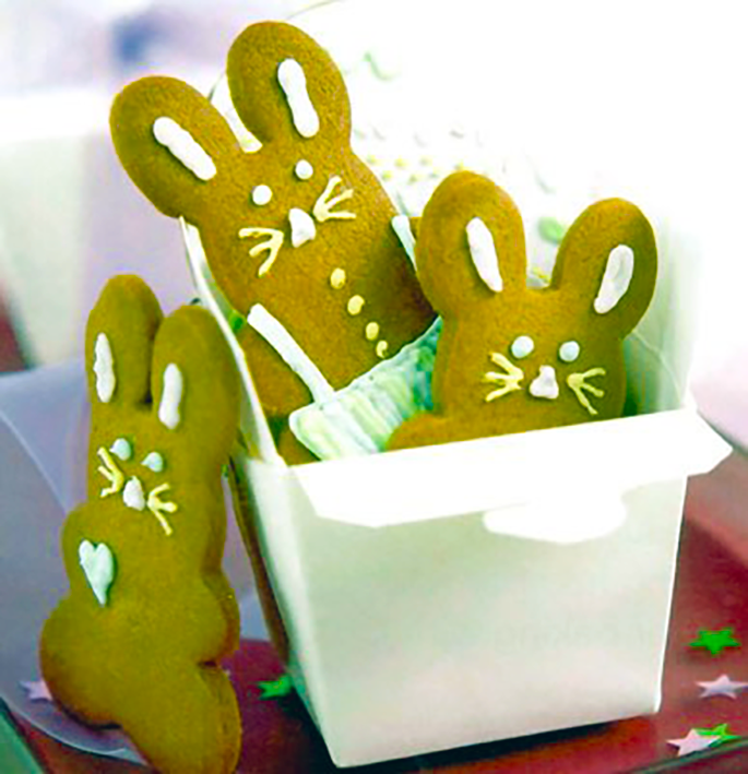 Gingerbread Easter Bunny Biscuits: A classic British recipe for a children’s treat of gingerbread biscuits shaped as easter bunnies